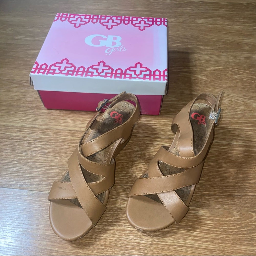 GB Girls Wedge Sandals market girl - Picture 1 of 5